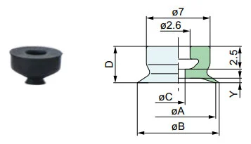 Short Type Vacuum Suction Cups Zp2 Eu